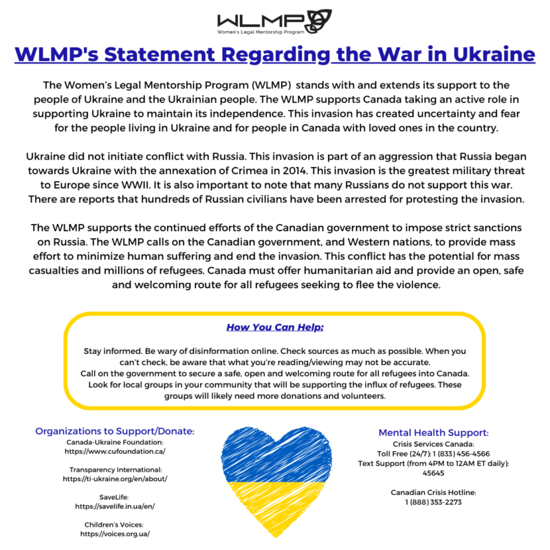 The WLMP supports the continued efforts of the Canadian government to impose strict sanctions on Russia. The WLMP calls on the Canadian government, and Western nations, to provide mass effort to minimize human suffering and end the invasion. This conflict has the potential for mass casualties and millions of refugees. Canada must offer humanitarian aid and provide an open, safe and welcoming route for all refugees seeking to flee the violence.